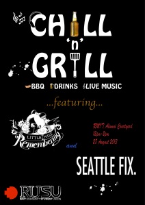 Chill & Grill Event Poster 28th August